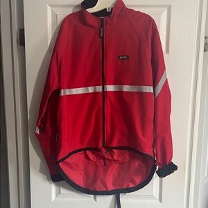 Red Reflective Women's Jacket with High-Vis Strip